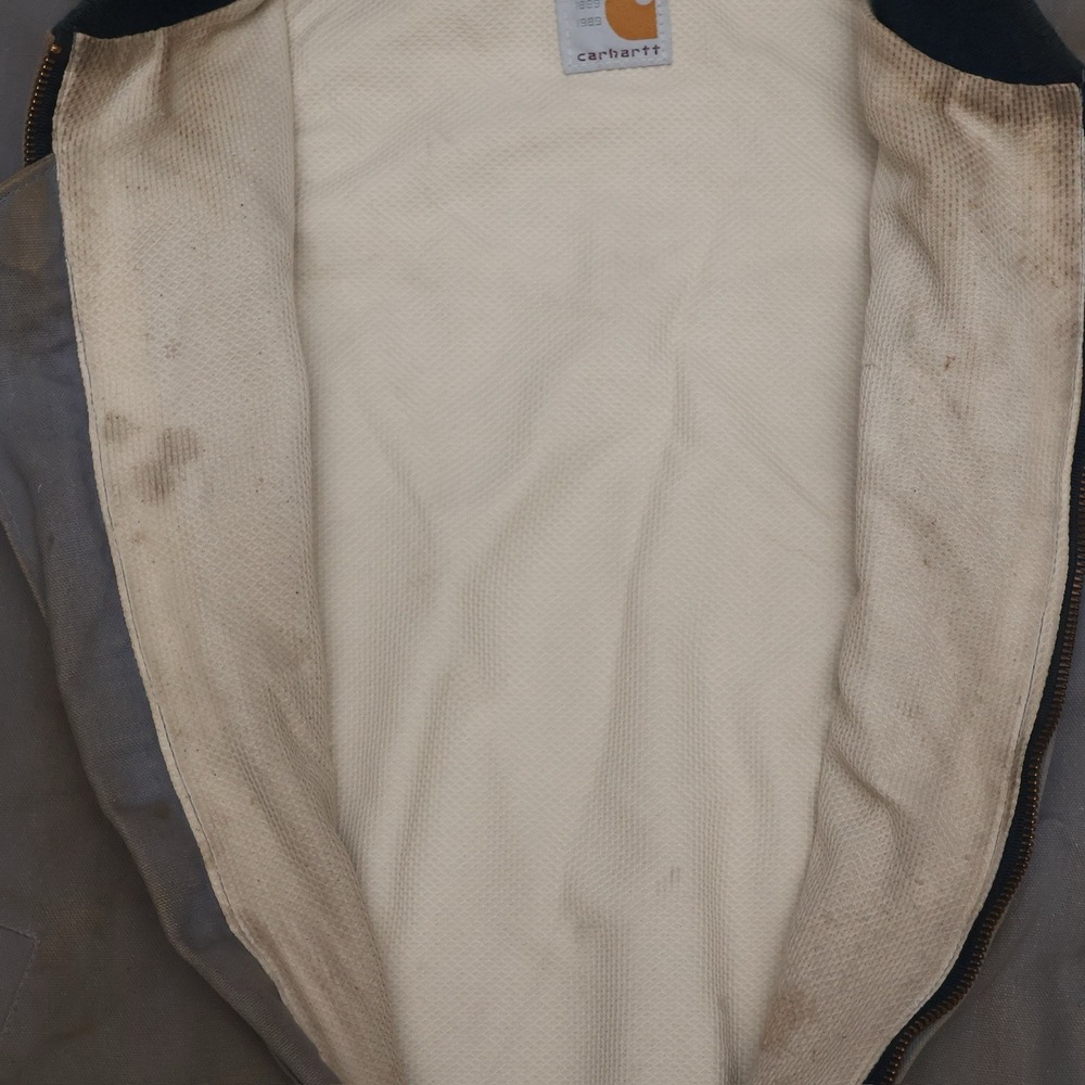 Vintage 1989 Carhartt JR168 100 Years Steel Blue Western Work Jacket 2XL - Picture 8 of 10